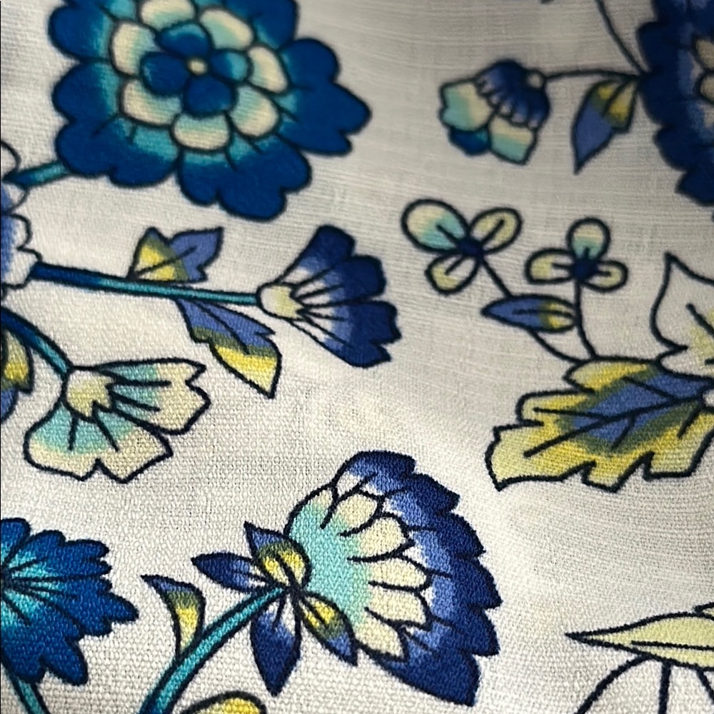 BCX Blue and Yellow Floral Button Down Shirt - Picture 11 of 13